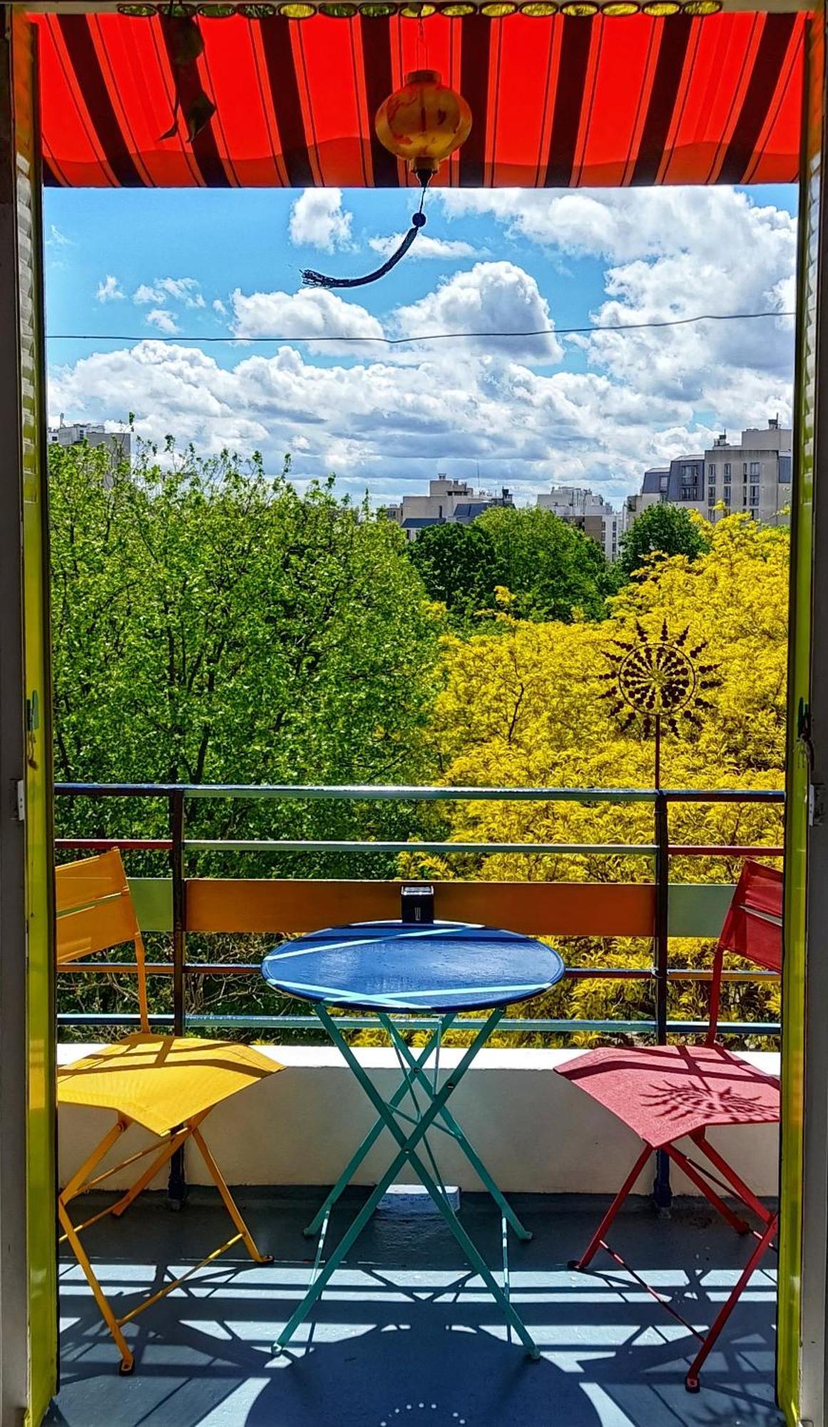 Canopee, Paisible, Chaleureux, Lumineux, Balcon Paris Extérieur photo